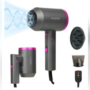 Alledge Gray and Pink Travel Hair Dryer